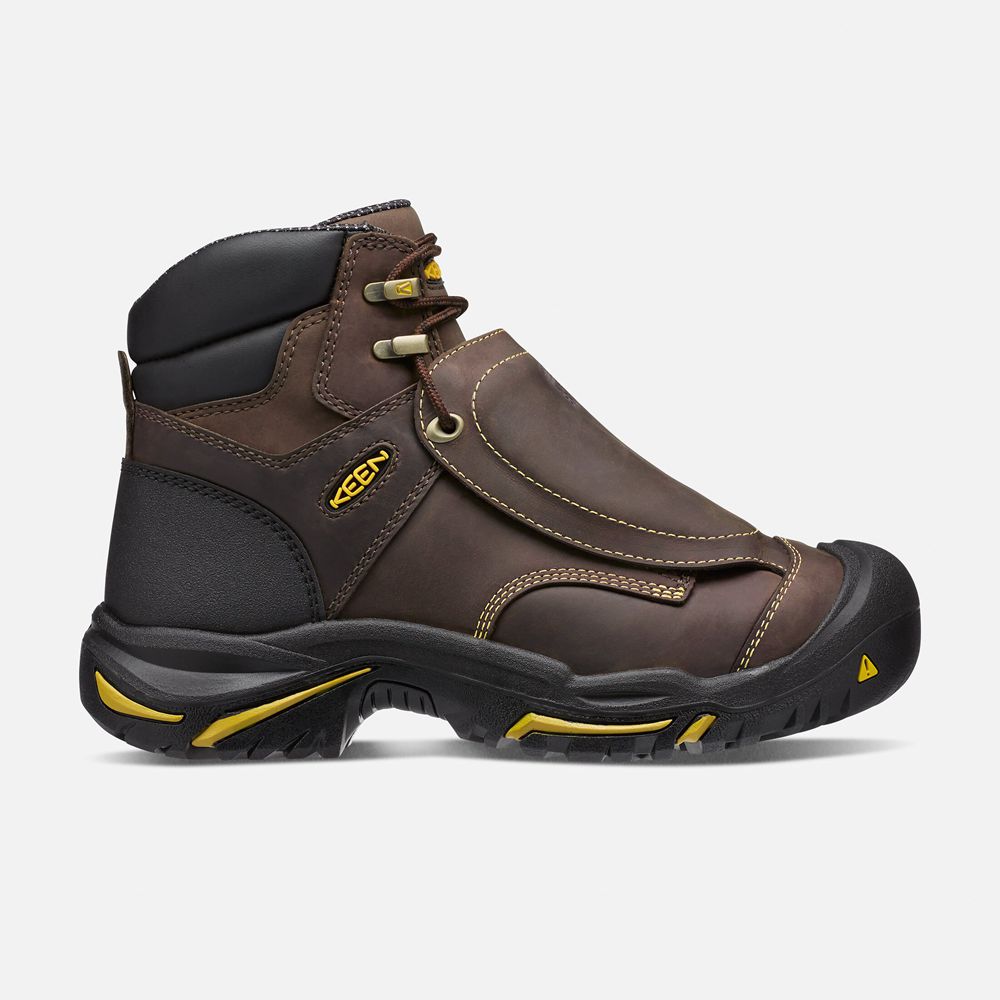 Keen Laarzen Heren Bruin - Mt Vernon 6" Met (Steel Toe) - 65308-HWCN